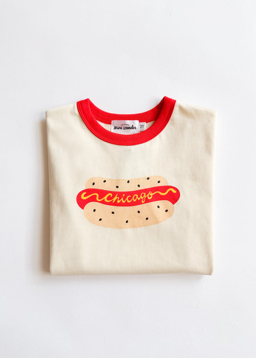 Chicago Dog Oversized Ringer Tee