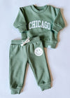 Chicago Collegiate Sweatsuit Set - Sage