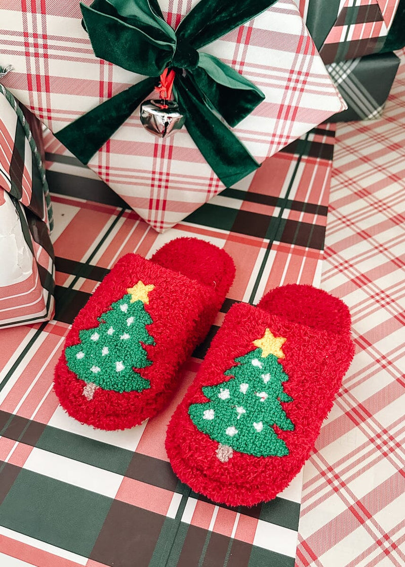 Kids Christmas Tree Slippers