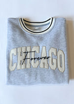 Chicago Forever Embroidered Crew - Grey