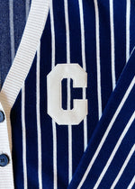 Chicago Striped Cardigan - Navy