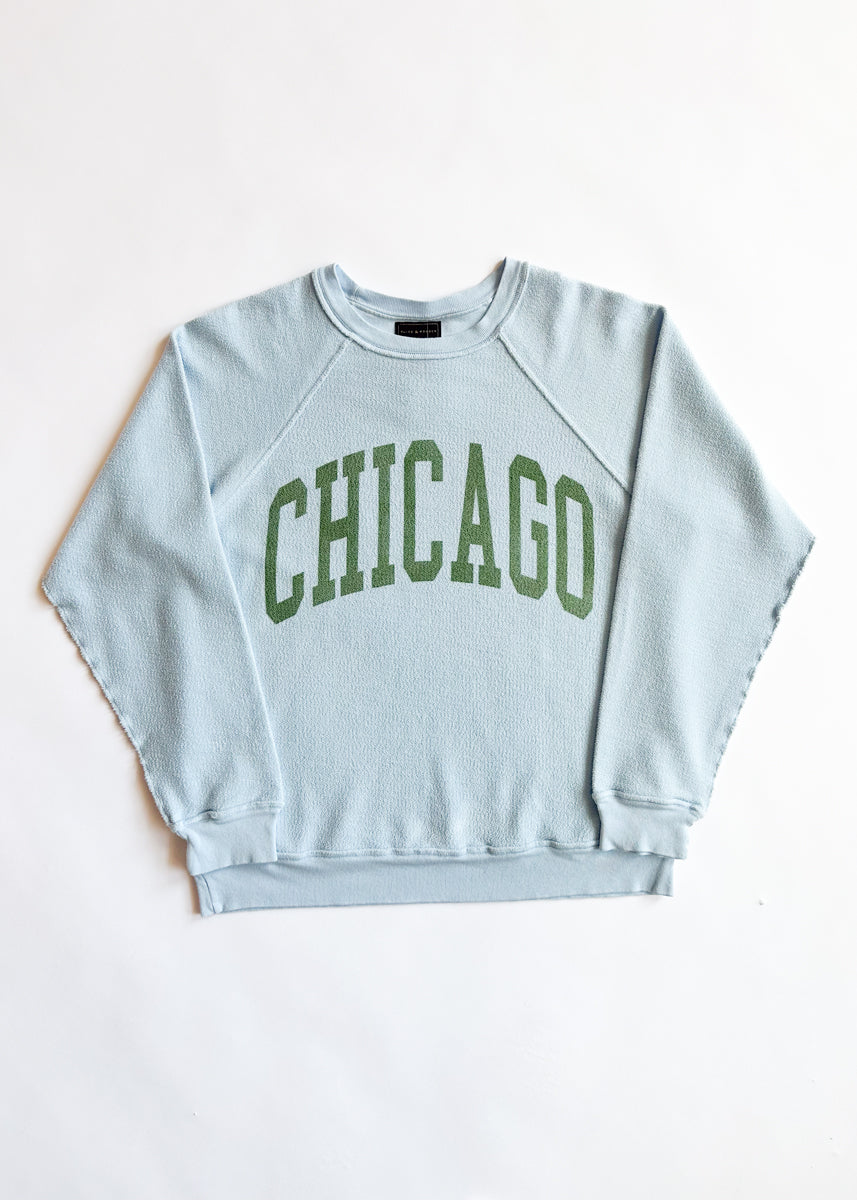 Chicago Reverse Classic Crew Sweatshirt - Light Blue & Green