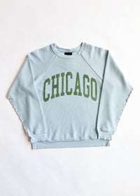 Chicago Reverse Classic Crew Sweatshirt - Light Blue & Green