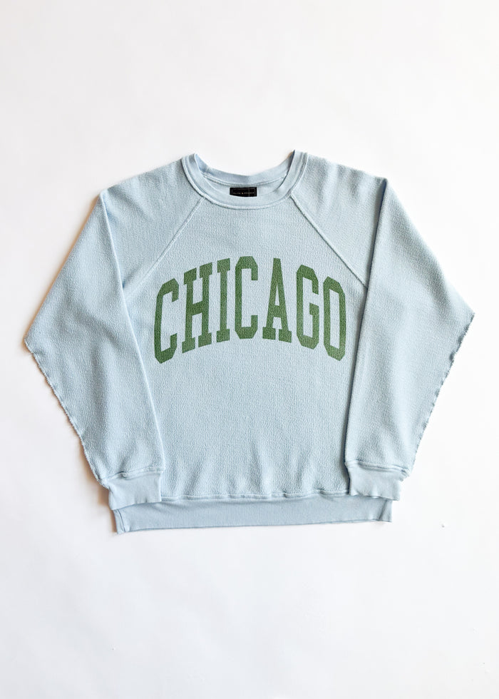 Chicago Reverse Classic Crew Sweatshirt - Light Blue & Green