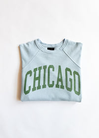 Chicago Reverse Classic Crew Sweatshirt - Light Blue & Green