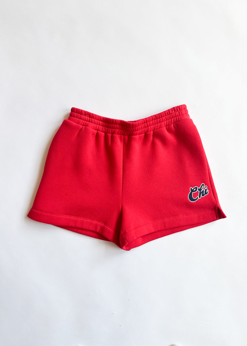 Chi Script Sweatshort - Red