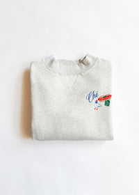 Chi Icons Mock Neck Sweatshirt - Heather Grey