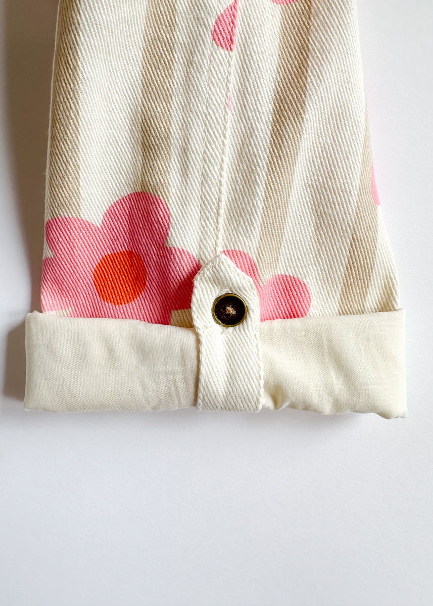 Striped Floral Overalls