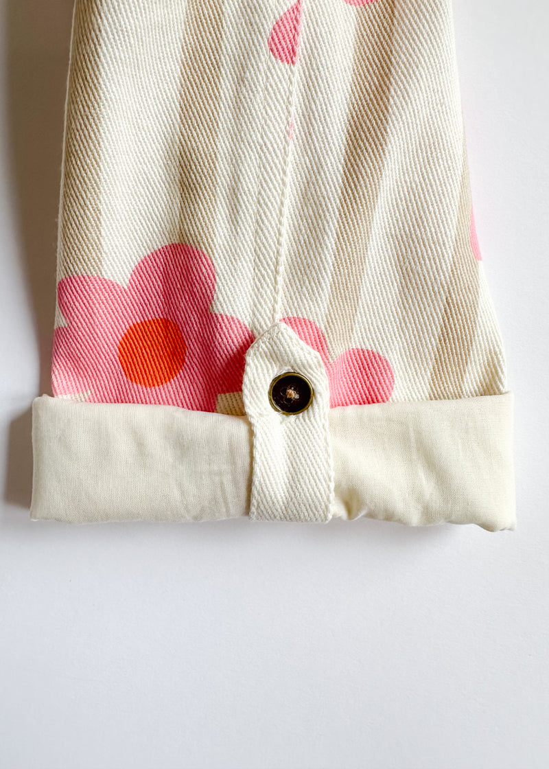 Striped Floral Overalls