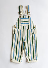 Striped Overalls - Blue & Green