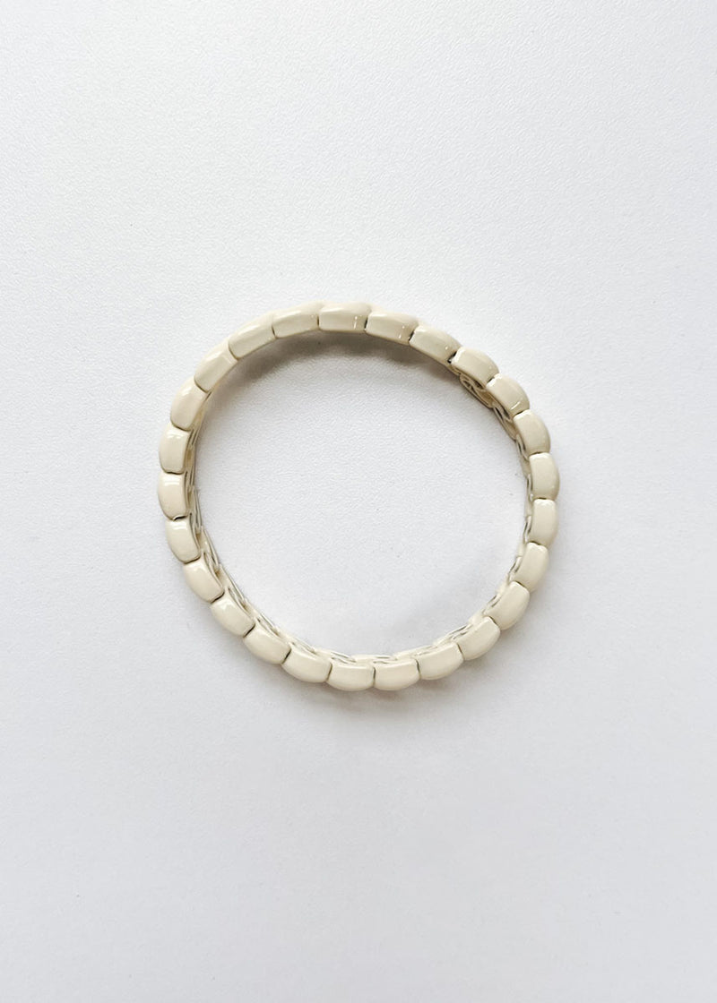 Stretch Cuban Chainlink Bracelet - Ivory