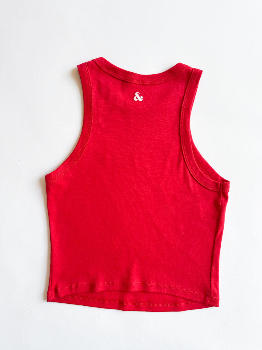 Chicago Script Racer Tank - Red