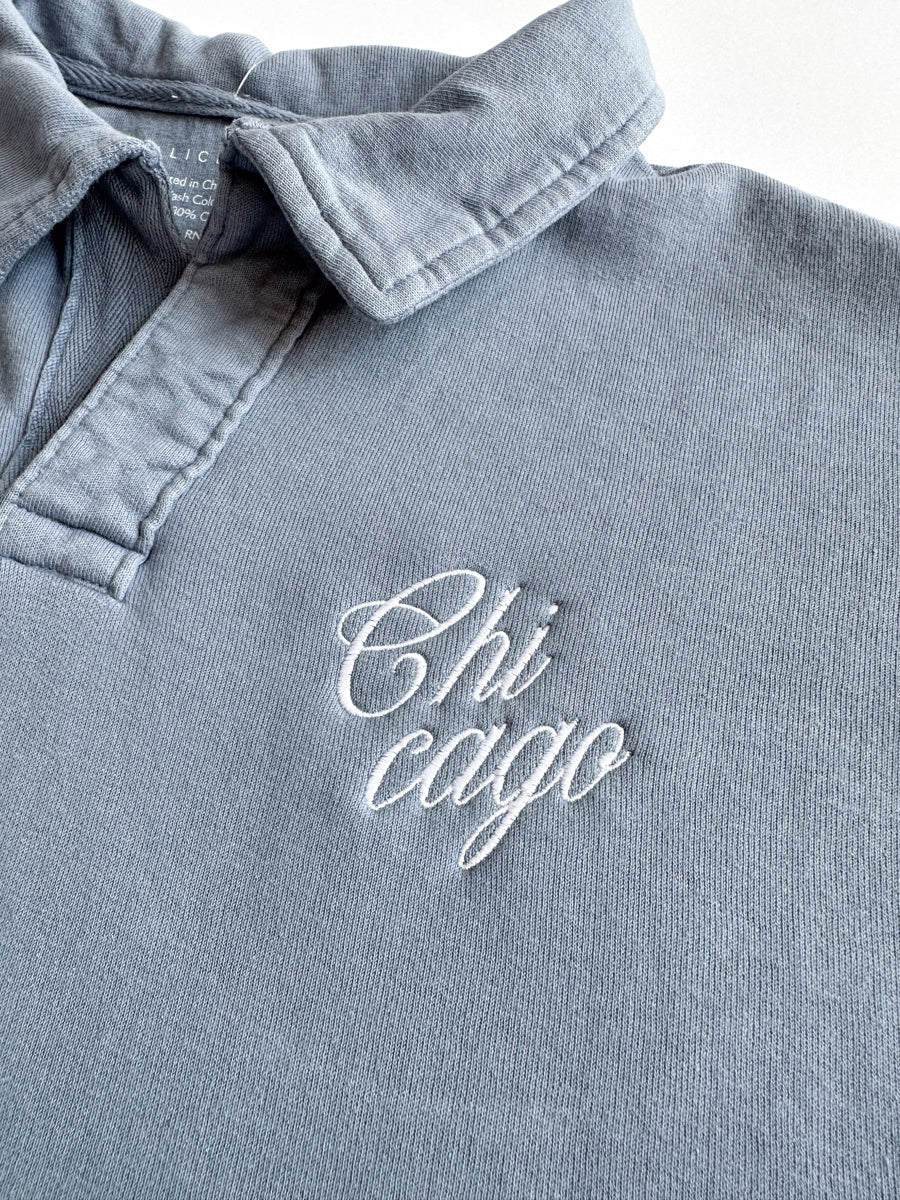 Chicago Script Polo Sweatshirt
