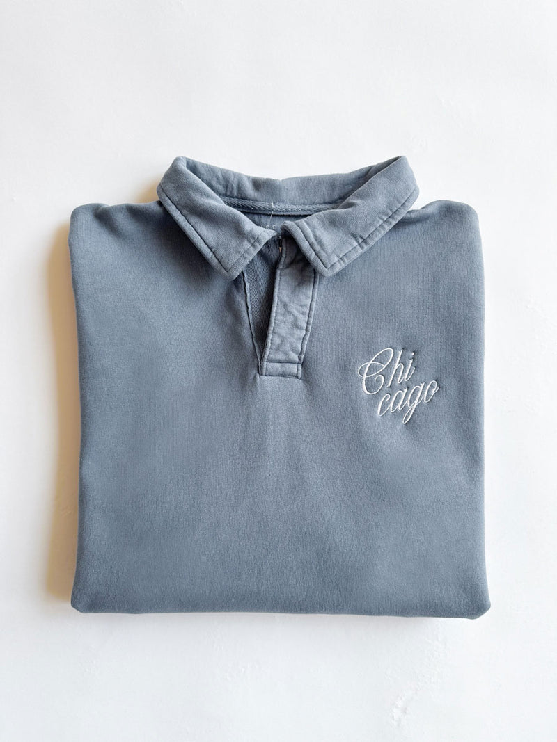 Chicago Script Polo Sweatshirt