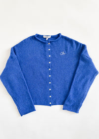 Chi Embroidered Piper Cardigan - Cobalt