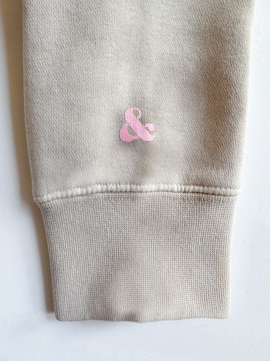 Chicago. Crewneck Sweatshirt - Ivory & Pink