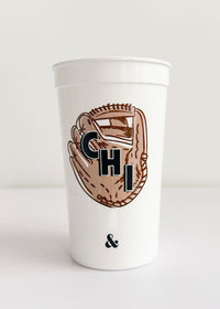 Chi Baseball Mitt Stadium Cup - Black & White