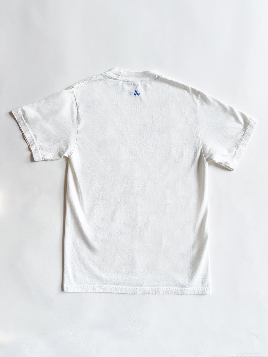 Chicago. Oversized Tee - Cream & Blue
