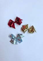 Metallic Lamé Bow - Red