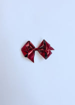 Metallic Lamé Bow - Red