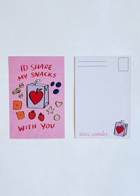 Share My Snacks With You Postcard