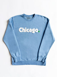 Chicago. Crewneck Sweatshirt - Blue & White