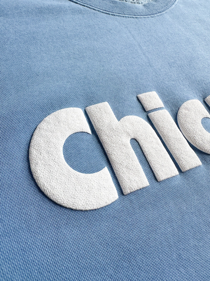 Chicago. Crewneck Sweatshirt - Blue & White