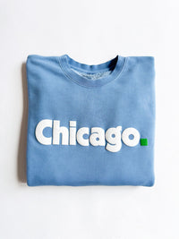 Chicago. Crewneck Sweatshirt - Blue & White