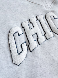 Chicago Boucle V-Neck Sweatshirt - Heather Grey