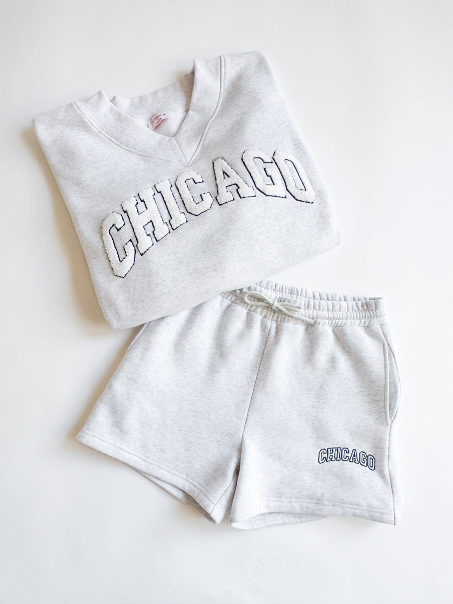 Chicago Sweatshort - Heather Grey