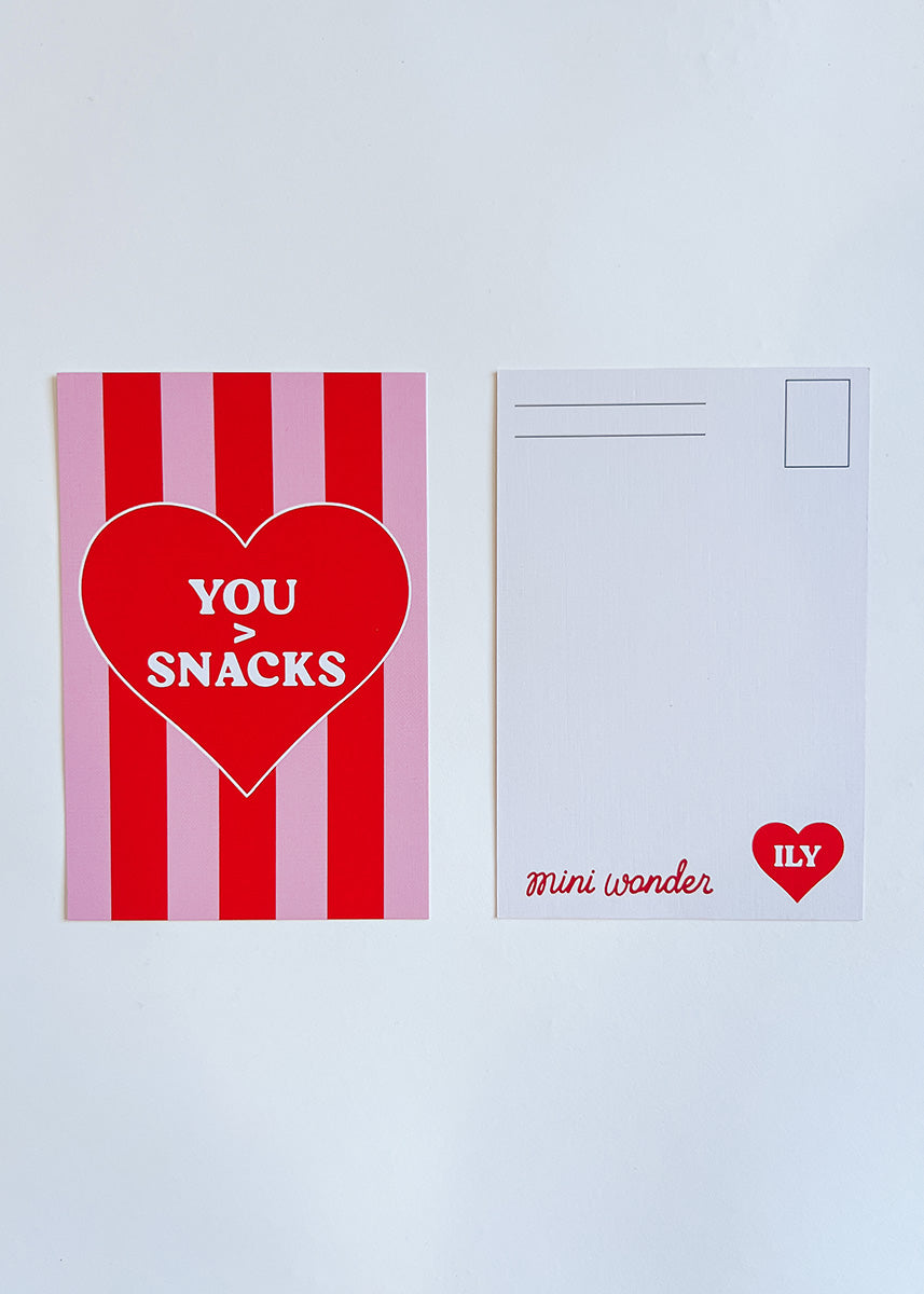 You > Snacks Postcard