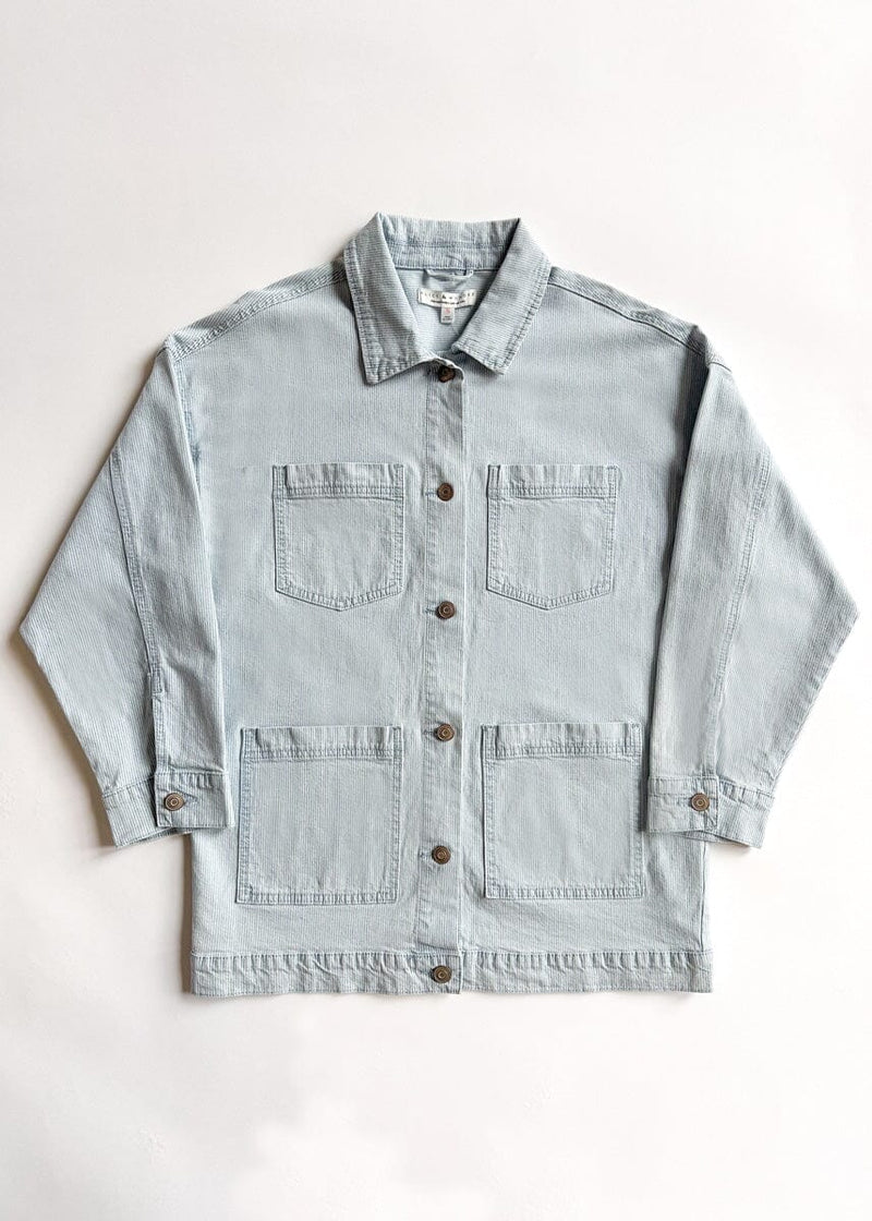 Chicago Denim Jacket - Blue White Pinstripe