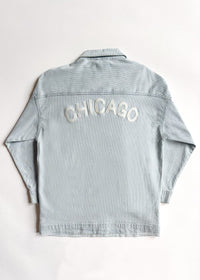 Chicago Denim Jacket - Blue White Pinstripe