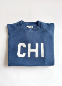 Chi Crop Sweater - Blue
