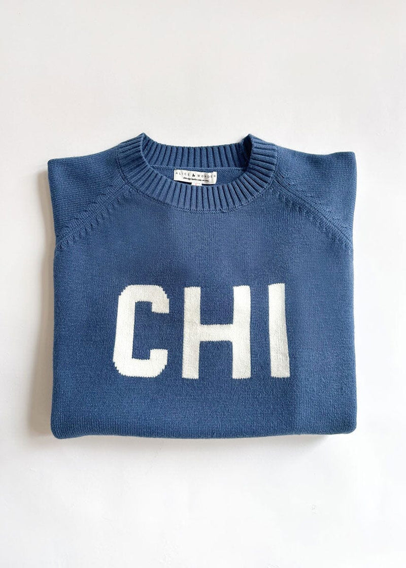 Chi Crop Sweater - Blue
