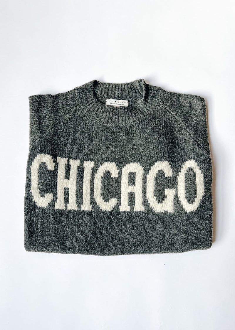 Chicago Crop Sweater - Gray