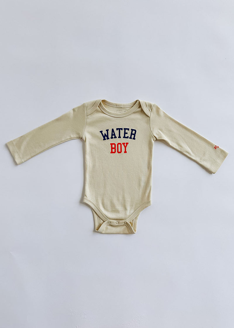 Water Boy Long Sleeve Onesie - Natural