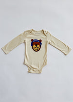 Chicago Football Bear Long Sleeve Onesie - Natural