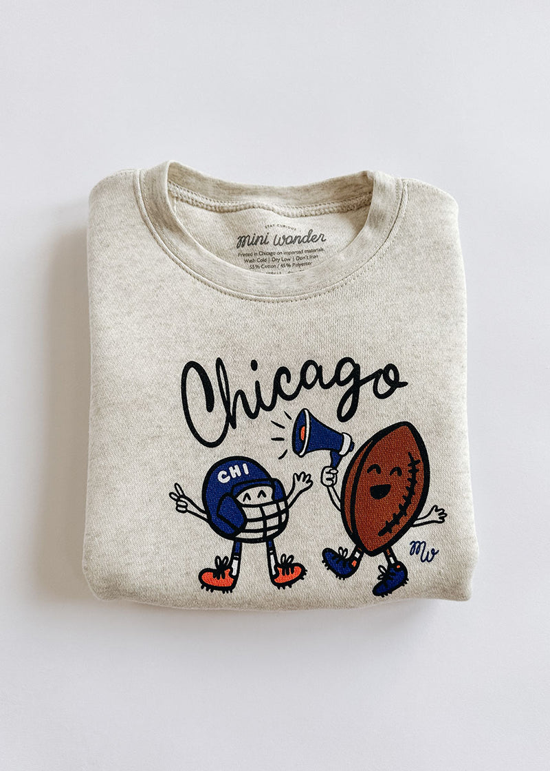 Chicago Game Day Buddies Toddler Sweatshirt - Natural Heather