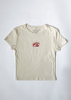 Chi Script Baby Tee - White & Red