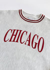 Chicago Champion Striped Rib Crewneck - Cardinal