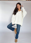 Alli V-Neck Sweater - Optic White
