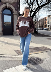 Chicago Classic Crew Sweatshirt - Vintage Chocolate