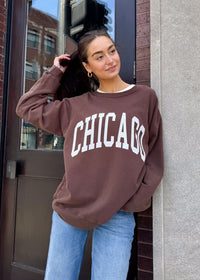 Chicago Classic Crew Sweatshirt - Vintage Chocolate