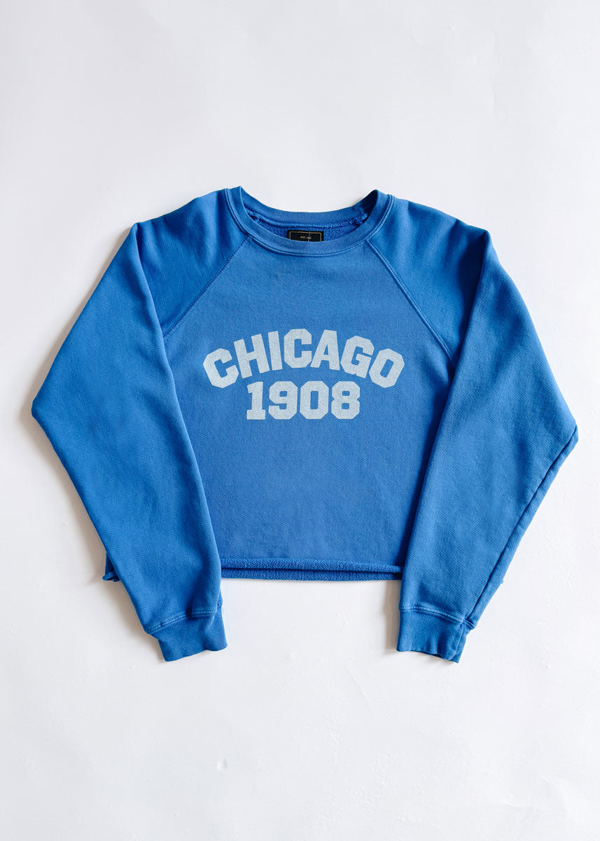 Chicago 1908 Classic Crew Sweatshirt - Vintage Royal Blue