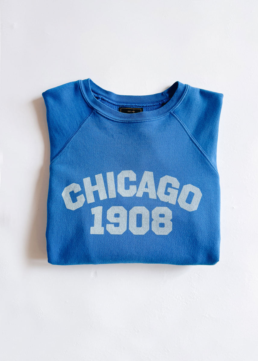 Chicago 1908 Classic Crew Sweatshirt - Vintage Royal Blue