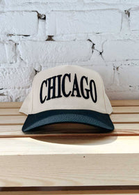 Chainstitch Chicago Puff Baseball Cap - Black