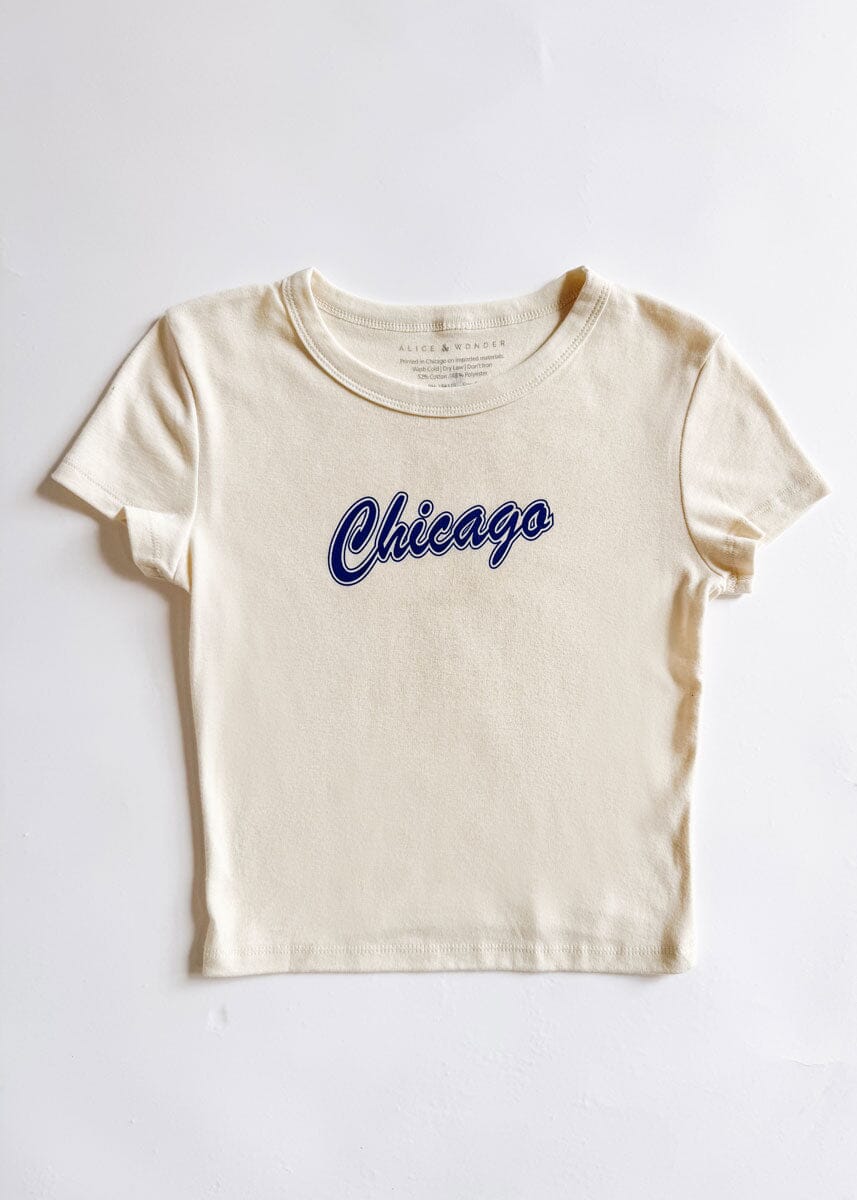 90's Chicago Baby Tee - Ivory
