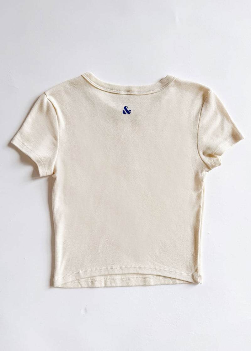 90's Chicago Baby Tee - Ivory