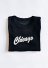 90's Chicago Baby Tee - Black